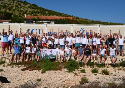 Schilcherlandskipper Bild mit allen Vereinsmitgliedern beim Skippertreff in Kroatien